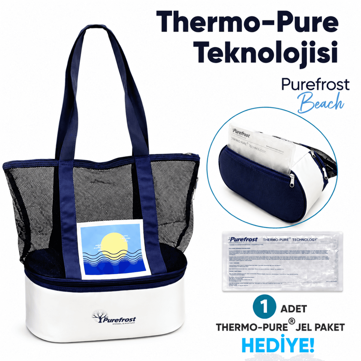 Purefrost PF12 Electric-Free & Ice-Free Thermal Travel Beach Bag
